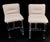 Pair Bent Lucite 1970s New Alcantera Upholstery Swivel Barstool Chairs Chairs For Sale - Image 10 of 15