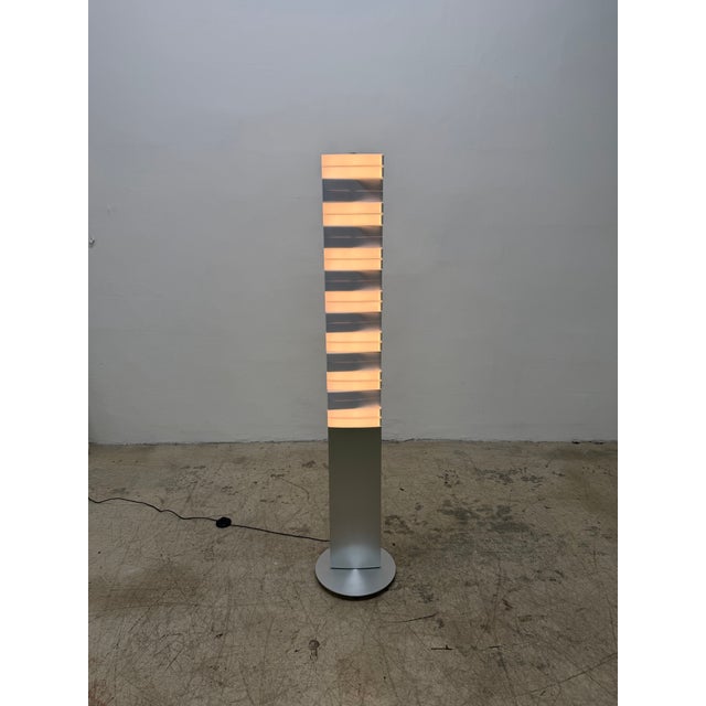 QisDesign Piano White Led Totem Floor Lamp, 2000s For Sale - Image 4 of 12