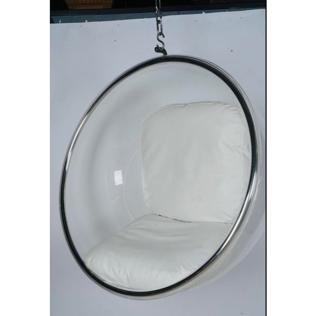 Metal Space Age Clear Acrylic Bubble Hanging Chair in the Style of Eero Aarnio For Sale - Image 7 of 7