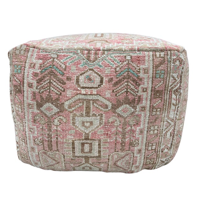 1980s Lee Industries Vintage Turkish Rug Ottoman For Sale - Image 5 of 7