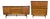 Vintage Bassett Monterey Mid-Century Modern Walnut 5-Drawer and 9-Drawer Dresser Set With Rosewood ‘X’ Inlays by Leo Jiranek Circa 1963 For Sale