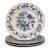 Set of 4 Mid-Century Blue Danube Dinner Plates For Sale