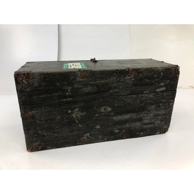 Vintage Industrial Wood Military Foot Locker With Tray Chairish