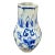 Antique Chinese Blue & White Ceramic Hexagon Vase For Sale