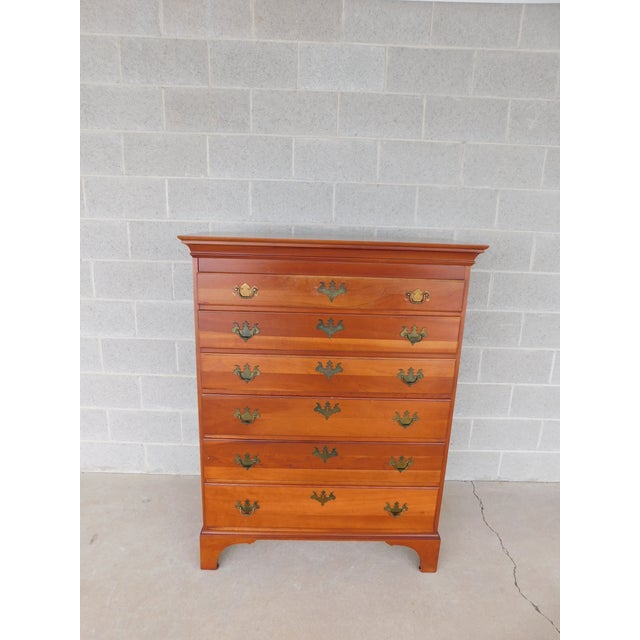 Brown Century Furniture Georgian Style Henry Ford Museum Cherry Chest 41.25"w For Sale - Image 8 of 15