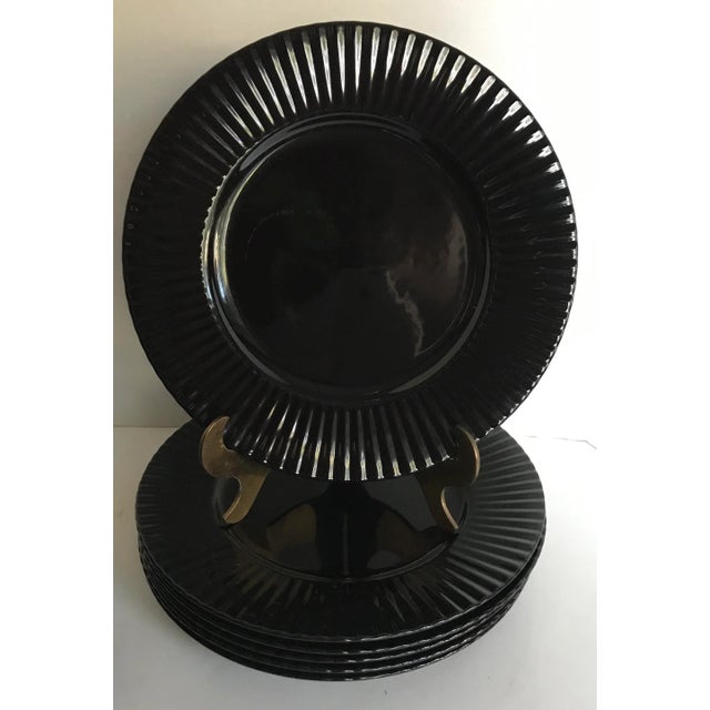 Ceramic Vintage Mikasa Black Tulip Dinnerware Set - Set of 24 For Sale - Image 7 of 12