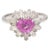 Early 21st Century Natural 1.24cts pink sapphire heart 1.10cts diamond ring gold For Sale - Image 5 of 18