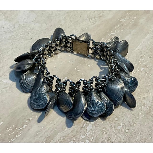 Vintage Napier Eugene Bertolli Clam Shell Bracelet For Sale - Image 10 of 11