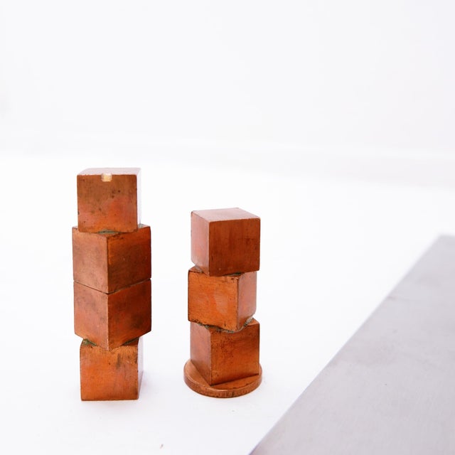 Vintage Modernist Chrome and Copper Chess Set, 1980s, Set of 33 For Sale - Image 10 of 18