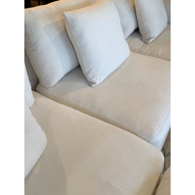 Textile Camerich Linen Sectional For Sale - Image 7 of 12