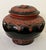Asian Antique Antique Burmese Lacquer Lidded Jar, Elephant, Red & Black, 5 1/2” X 4 1/2” T For Sale - Image 3 of 12