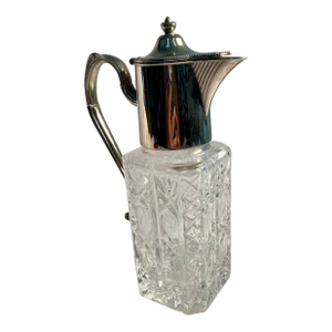 Antique Edwardian English Cut Glass Claret Jug