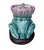 Rare Austrian Majolica Frog water lily Inkwell circa 1890. Complete with the lid.
