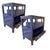Mid-Century Modern Pair of Stanley Furniture Two-Drawer Navy Blue Lacquer Nightstands For Sale - Image 3 of 9