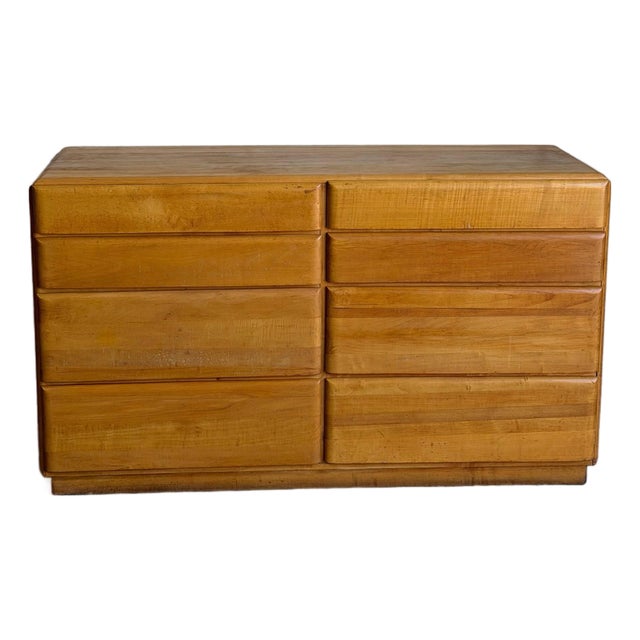 Heywood Wakefield Star Dust Maple Dresser Storage Chest Mid-Century Modern 1950s For Sale