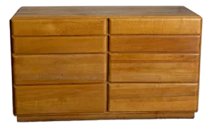 Heywood Wakefield Star Dust Maple Dresser Storage Chest Mid-Century Modern 1950s