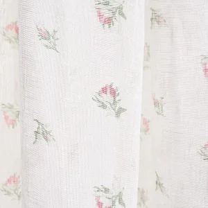 Schumacher Margie Floral Sheer Fabric in Rose