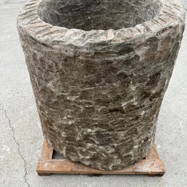 Gray Antique Limestone Trough 51226d For Sale - Image 8 of 9