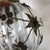 Mid 20th Century Hollywood Regency Round Opaque and Clear Swag Lamp Brass Flowers For Sale - Image 11 of 13