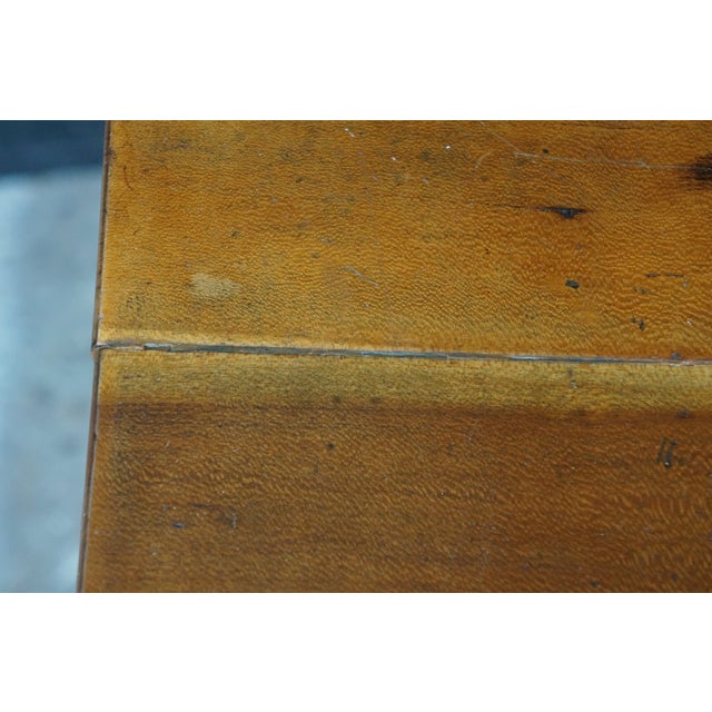 Antique 19th C. Early American Primitive Cherry Side Accent Table Nightstand 29" For Sale - Image 17 of 18