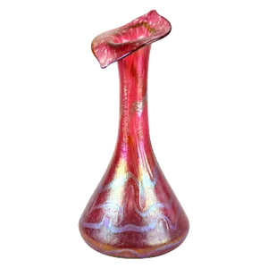 Art Nouveau Glass Vase Jack in the Pulpit by Fritz Heckert, Bohemia, 1901