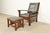 Stickley Mission Oak Arts & Crafts Bow Arm Lounge Chair With Ottoman For Sale - Image 12 of 12