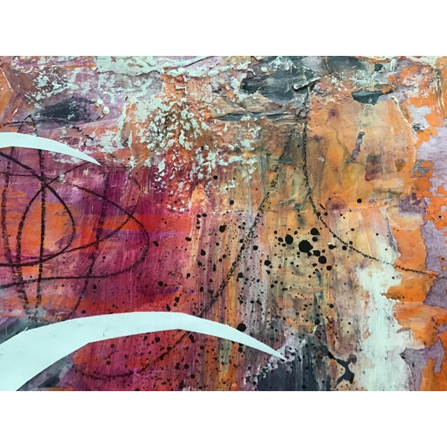 2020s “Sunset Coast” Contemporary Original Mixed Media on Paper Painting by CL Auker For Sale - Image 5 of 6