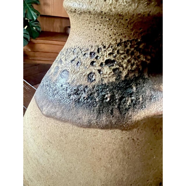 1960s Mid-Century Model 671-30 Fat Lava Jug in Brown Ceramic from Scheurich Keramik, 1960s For Sale - Image 5 of 8