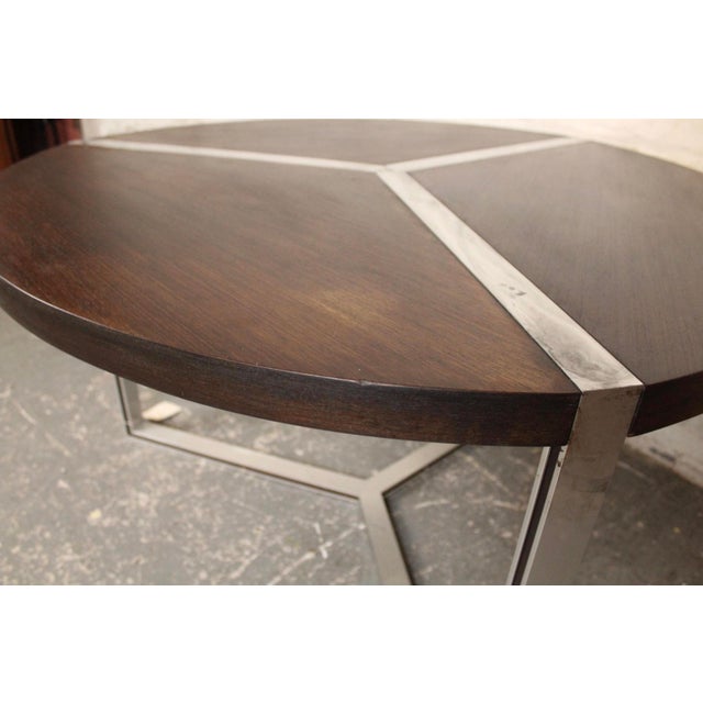 Modern Mid 20th Century Circular Dining Table Attributed to Henri Lesetre & Claude Gaillard for Ligne Roset For Sale - Image 3 of 8