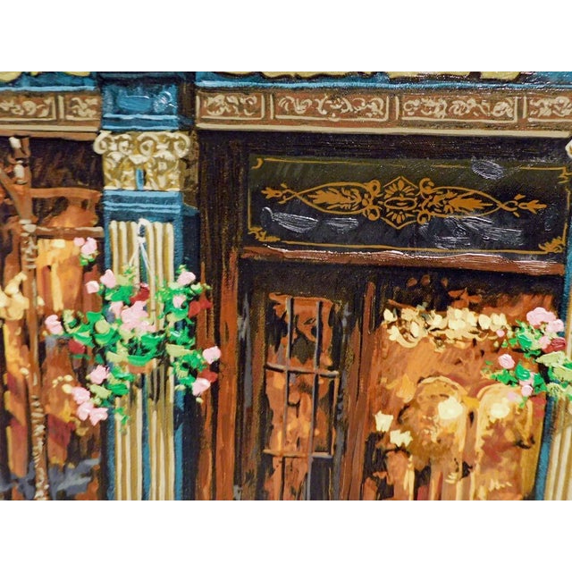 Viktor Shvaiko "London for Two" Hand Embellished on Canvas Framed Hand Signed For Sale In Denver - Image 6 of 10