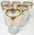 Art Deco Hollywood Regency Gold and Frost Tumblers- Set of Six For Sale - Image 3 of 16