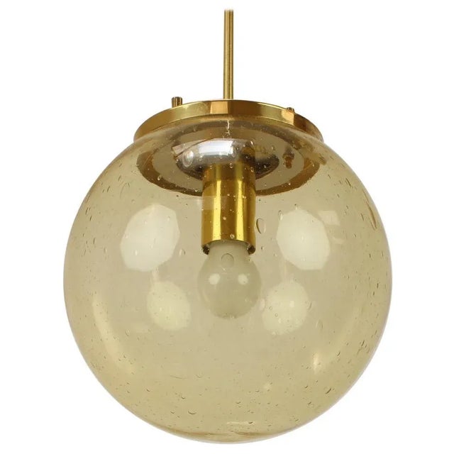Mid-Century Brass Big Pendant by Kamenicky Senov, 1970s For Sale - Image 9 of 9