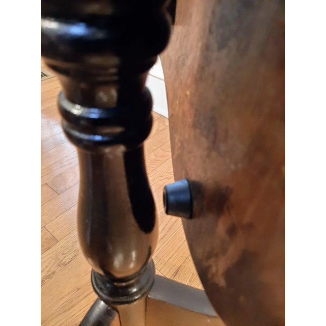 Wood Scallop Mahogany Tilt Top Side Table For Sale - Image 7 of 12