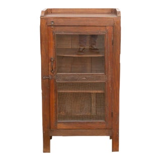 Small Antique Apothecary Glass Cabinet For Sale