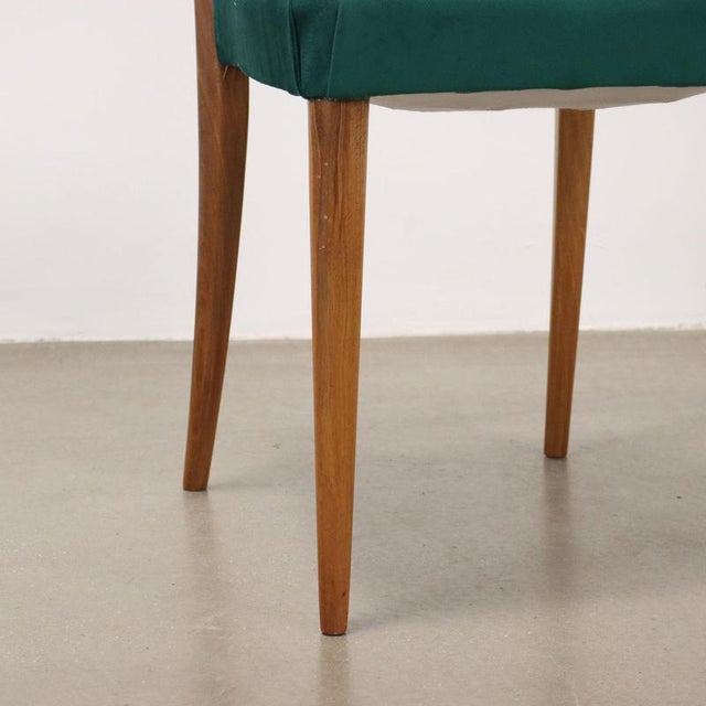 Textile Vintage Italian Dining Chairs, 1950s, Set of 4 For Sale - Image 7 of 11