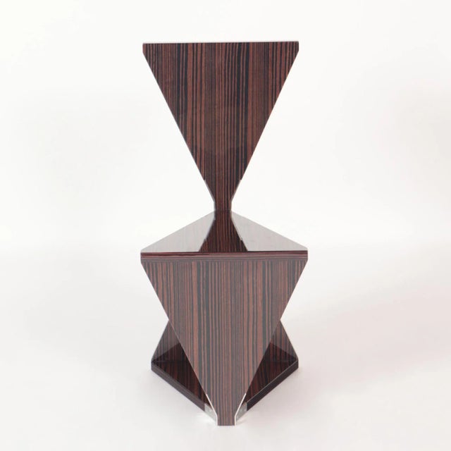 Wood "Elfenbein" French Polish Zebra Wood Hall Chair Designed by Maximilian Eicke for Max Id Ny For Sale - Image 7 of 8