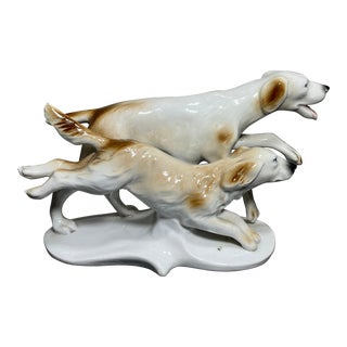 Mid 20th Century Vintage Carl Scheidig Porcelain Borzoi Figurine For Sale