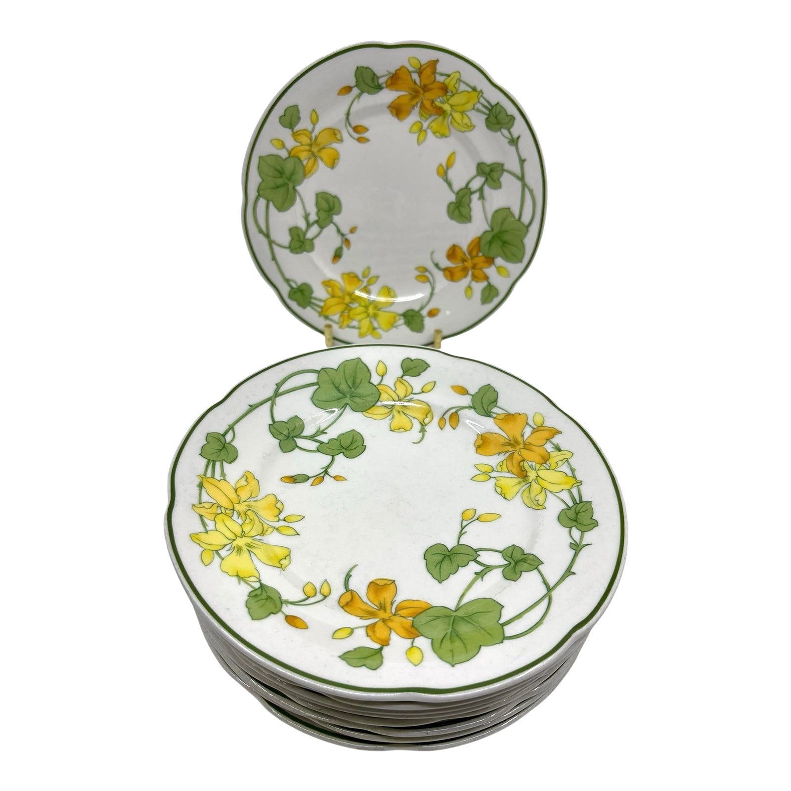 Villeroy and Boch Geranium Bread and Butter Small Plates - A Set of 9 ...