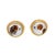 Victorian 19th Century Victorian 14k Yellow Gold Essex Crystal Reverse Painted Dog Earrings, A Pair For Sale - Image 3 of 11