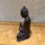 Hand-Carved Wooden Buddha Meditation Statue Folk Art For Sale - Image 4 of 13