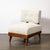 1950s Mid-Century Modernist Sculptural Oak Lounge Chairs in Off White Boucle For Sale - Image 5 of 17