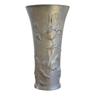 Art Nouveau Vase by Hugo Leven for Kayserzinn, 1900s For Sale