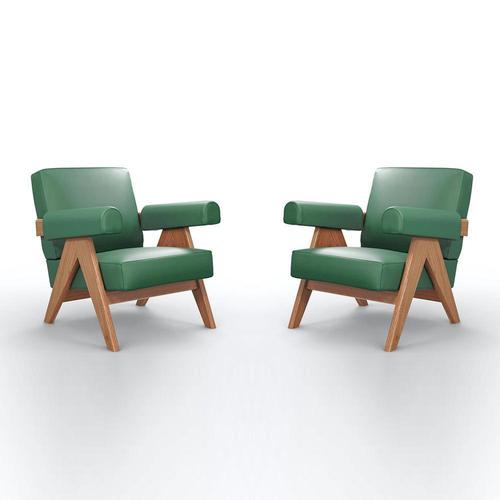 Armchair designed by pierre jeanneret circa 1950, relaunched in 2019. Manufactured by cassina in italy. Included in...