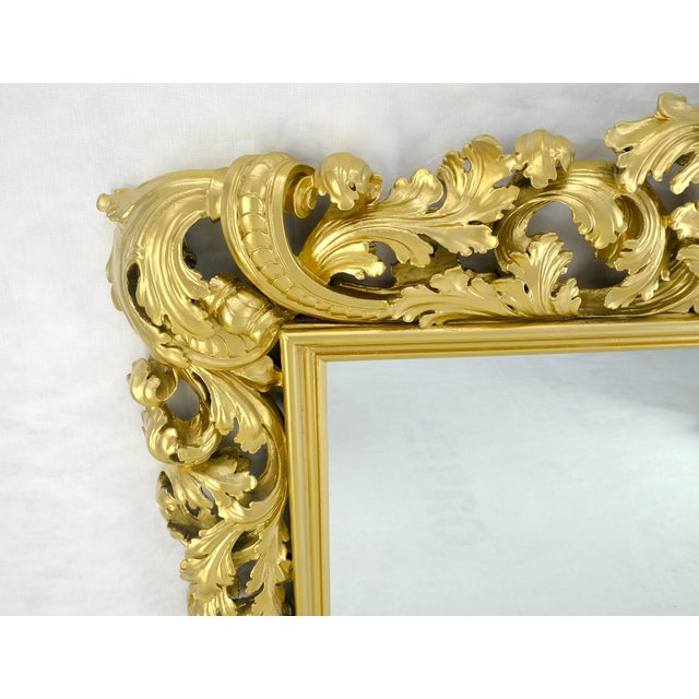 Massive Large Heavy carved Gold Gilt Frame Wall Mirror Regency Style For Sale - Image 11 of 17