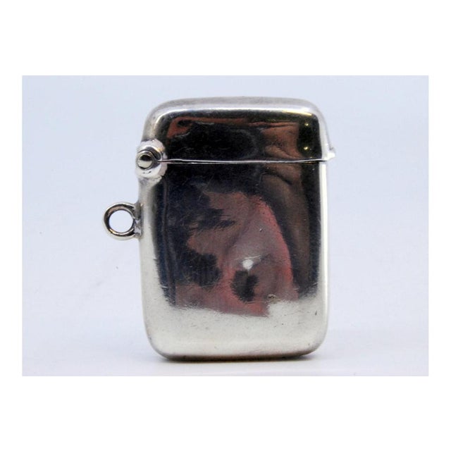 Silver Matchbox with Hanging Ring For Sale - Image 9 of 10