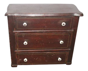 19th Century Original Children’s Three-Drawer Chest of Drawers