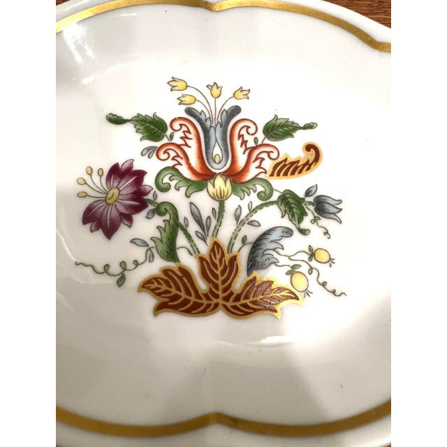 Richard Ginori Vintage Richard Ginori Floral Gold Trimmed Catchall For Sale - Image 4 of 8