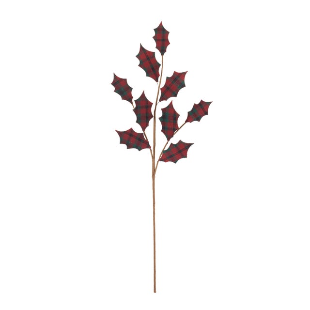 Add classic holiday charm to your seasonal décor with this Plaid Decorative Holly Spray set. Featuring traditional holly...