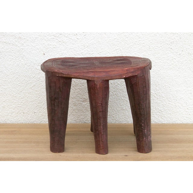 1950s Nile Heritage Carved Nupe Stool For Sale - Image 5 of 9