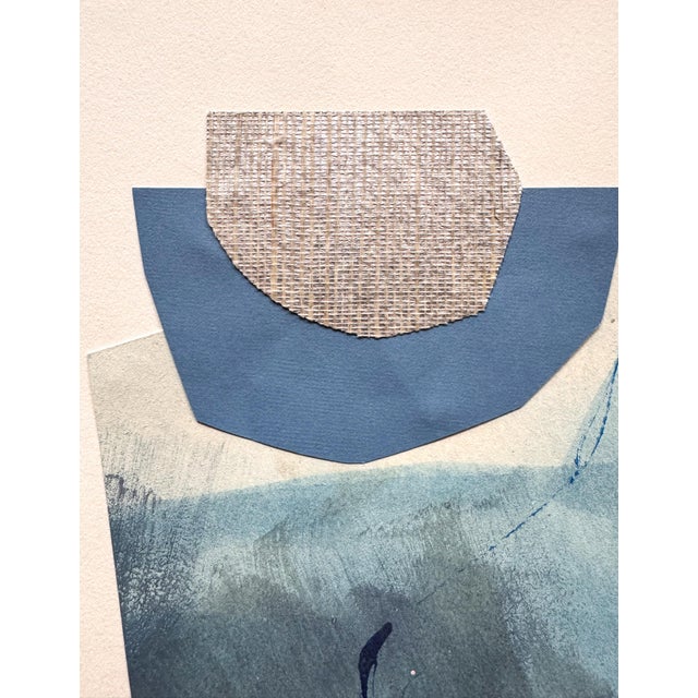 Paper "Im Blue 4" Original Mixed-Media Collage on Paper by Zac Woodiel For Sale - Image 7 of 8